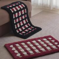 Tapis noir à carreaux absorbant pour salle de bain WATERRUG