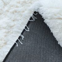 Tapis noir et blanc bi-texture design effet neige LOSTONE