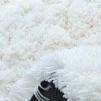 Tapis noir et blanc bi-texture design effet neige LOSTONE