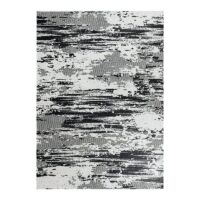 Tapis noir et blanc poils épais style contemporain CARPETIO