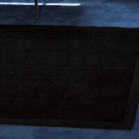 Tapis noir fait main art rétro italien PUXU