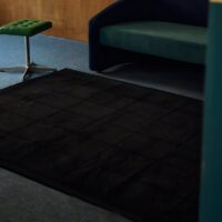 Tapis noir fait main art rétro italien PUXU