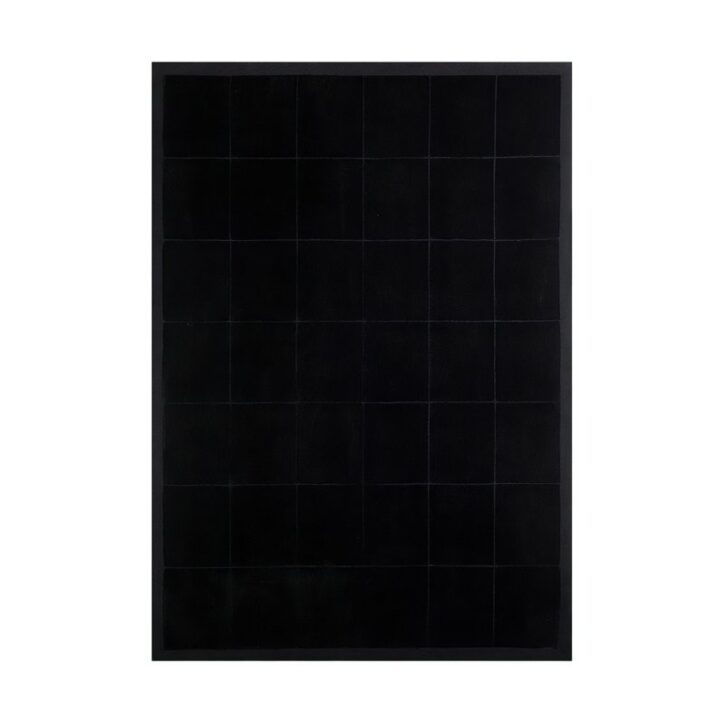 Tapis noir fait main art rétro italien PUXU