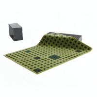 Tapis oriental à carreaux géométriques verts épais ARTO DESIGN