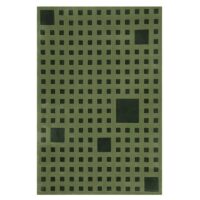 Tapis oriental à carreaux géométriques verts épais ARTO DESIGN