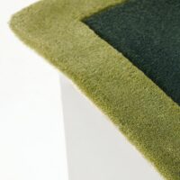 Tapis oriental à carreaux géométriques verts épais ARTO DESIGN