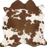 Tapis peau de vache vegan décoration forme irrégulière