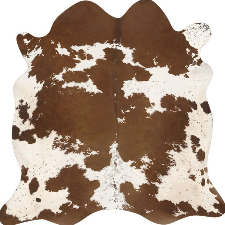 Tapis peau de vache vegan décoration forme irrégulière