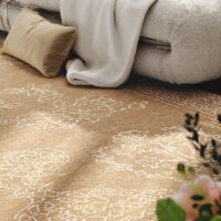 Tapis persan marron traditionnel style ethnique rectangulaire PEACE