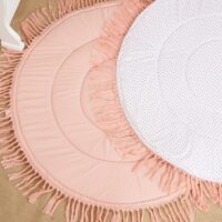 Tapis pour bébé rond rose de jeux et d’éveil EDDY