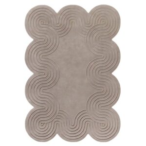 Tapis pour salon marron design contemporain forme originale PUXU