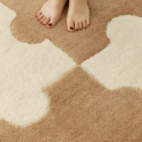Tapis puzzle de sol pour enfant doux blanc crème YOUPI