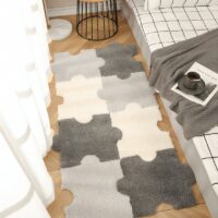 Tapis puzzle de sol pour enfant doux gris YOUPI