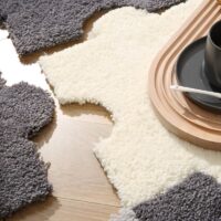 Tapis puzzle de sol pour enfant doux gris YOUPI
