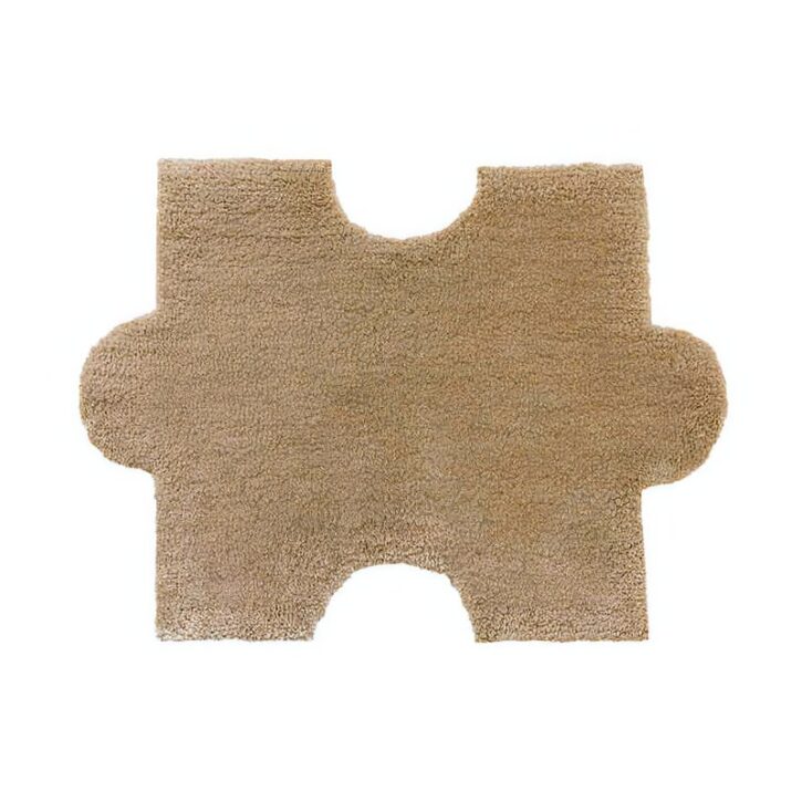 Tapis puzzle de sol pour enfant doux marron YOUPI