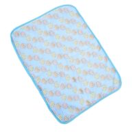 Tapis rafraîchissant chat bleu rectangulaire lavable motifs oeufs