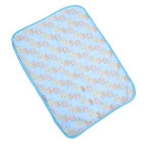 Tapis rafraîchissant chat bleu rectangulaire lavable motifs oeufs