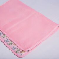 Tapis rafraîchissant chat rose rectangulaire lavable motifs lapins
