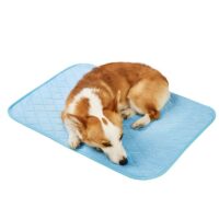Tapis rafraîchissant chien bleu imperméable pour été et fraîcheur