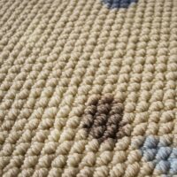 Tapis rectangulaire beige pour salle à manger motifs taches abstraites BASIL