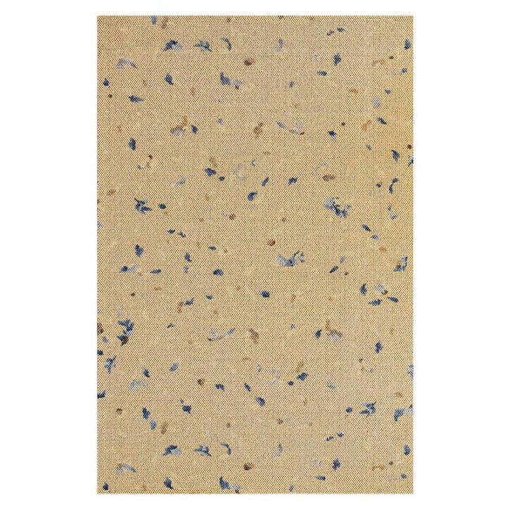 Tapis rectangulaire beige pour salle à manger motifs taches abstraites BASIL