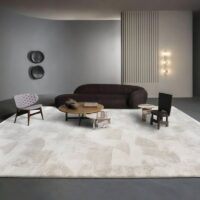 Tapis rectangulaire turc beige sobre tendance LE CAIRE