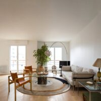 Tapis rond design cercles contemporains et modernes PUXU