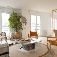 Tapis rond design cercles contemporains et modernes PUXU