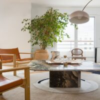 Tapis rond design cercles contemporains et modernes PUXU
