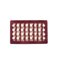 Tapis rose et beige à carreaux absorbant pour salle de bain WATERRUG
