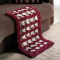 Tapis rose et beige à carreaux absorbant pour salle de bain WATERRUG