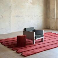 Tapis rouge art rétro contemporain style français PUXU
