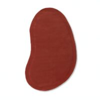 Tapis rouge forme irrégulière style français en laine PUXU