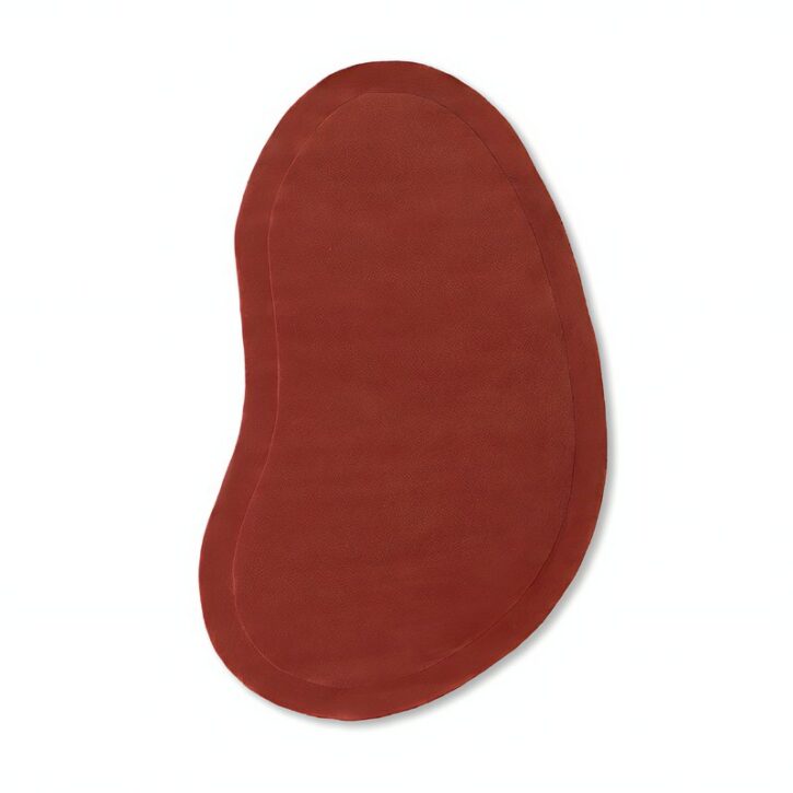 Tapis rouge forme irrégulière style français en laine PUXU