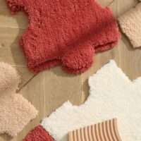Tapis rouge puzzle de sol pour enfant doux YOUPI