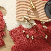 Tapis rouge puzzle de sol pour enfant doux YOUPI