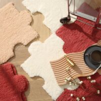 Tapis rouge puzzle de sol pour enfant doux YOUPI