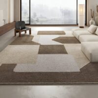 Tapis salle à manger et salon effet patchwork géométrique tendance MISTER RUG