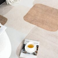 Tapis salle à manger et salon effet patchwork géométrique tendance MISTER RUG