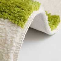 Tapis shaggy avec nuances de vert pour cuisine et salon PUXU