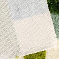 Tapis shaggy avec nuances de vert pour cuisine et salon PUXU