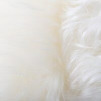 Tapis shaggy en laine naturelle véritable couleur lin DAJU