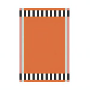 Tapis terracotta orangé rectangulaire design moderne ARTO DESIGN