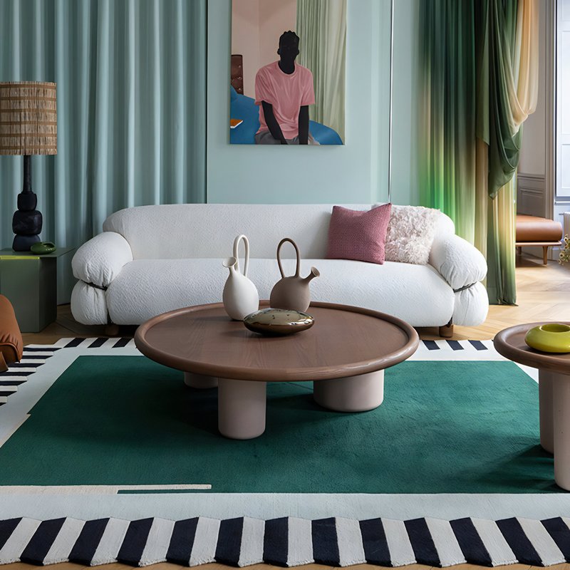 Tapis vert moderne design tendance et abstrait pour salon ARTO DESIGN