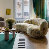 Tapis vert moderne design tendance et abstrait pour salon ARTO DESIGN