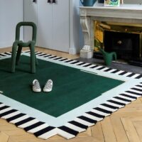 Tapis vert moderne design tendance et abstrait pour salon ARTO DESIGN