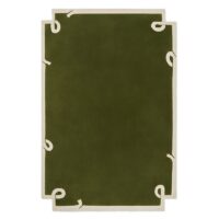 Tapis vert style berbère avec hautes finitions ARTO DESIGN