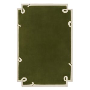 Tapis vert style berbère avec hautes finitions ARTO DESIGN