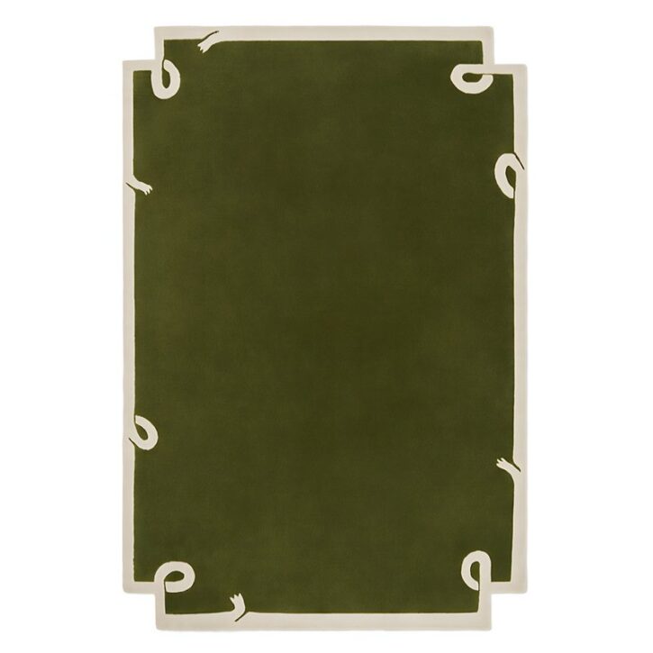 Tapis vert style berbère avec hautes finitions ARTO DESIGN