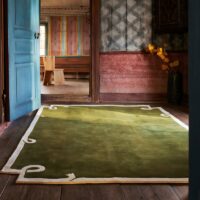 Tapis vert style berbère avec hautes finitions ARTO DESIGN